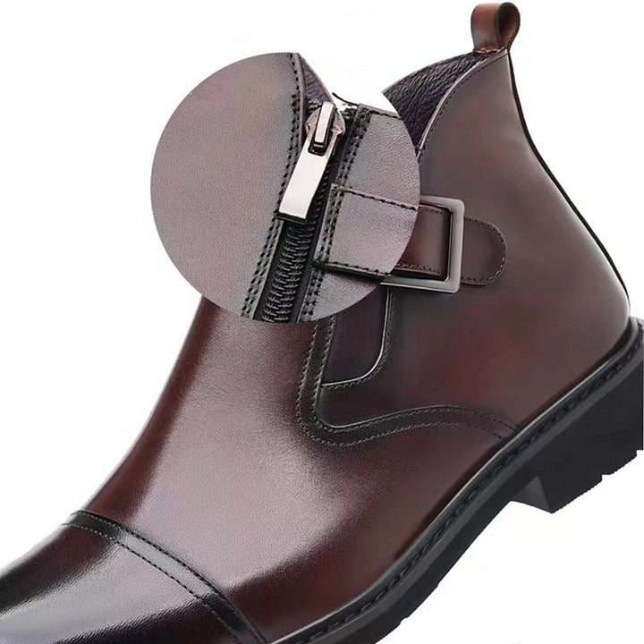 Men's Cowhide Warm Business Dress Boots
