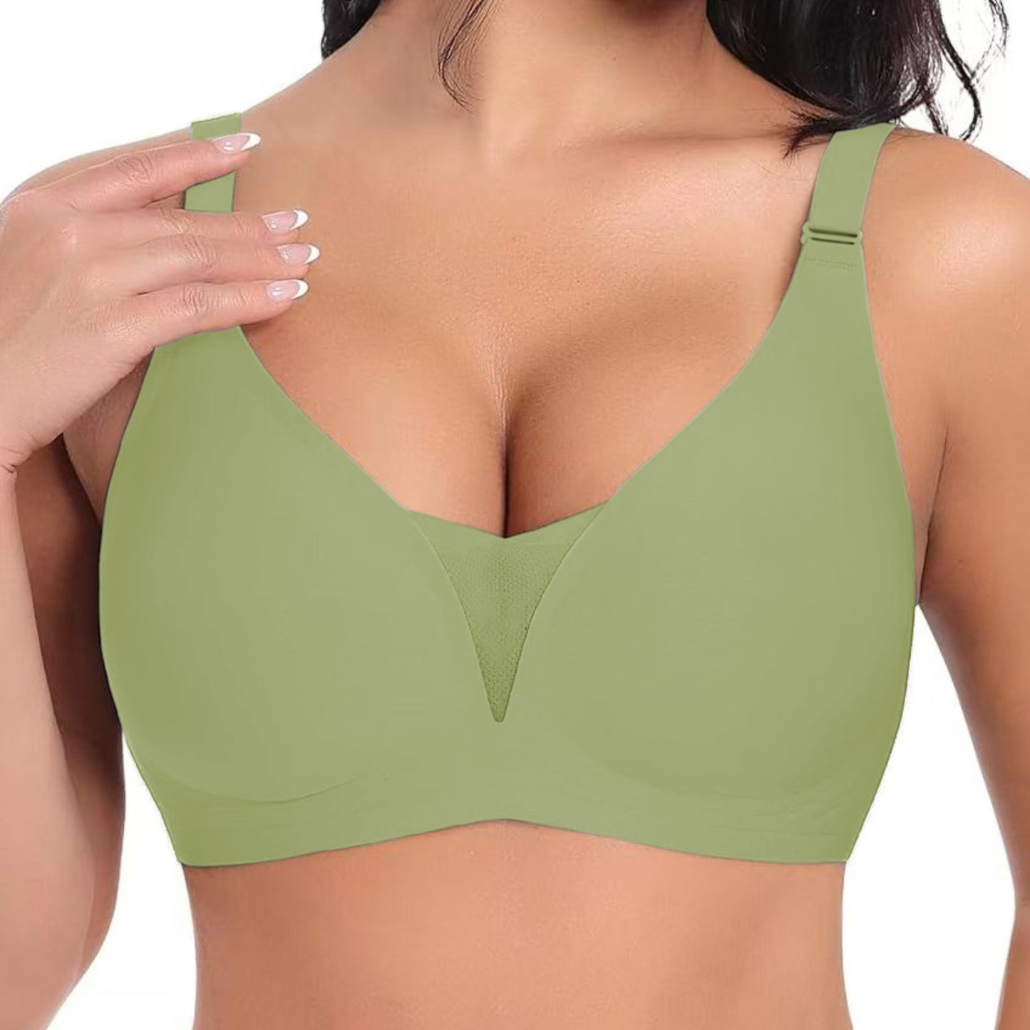 Mesh Deep V Everyday Comfy Bra