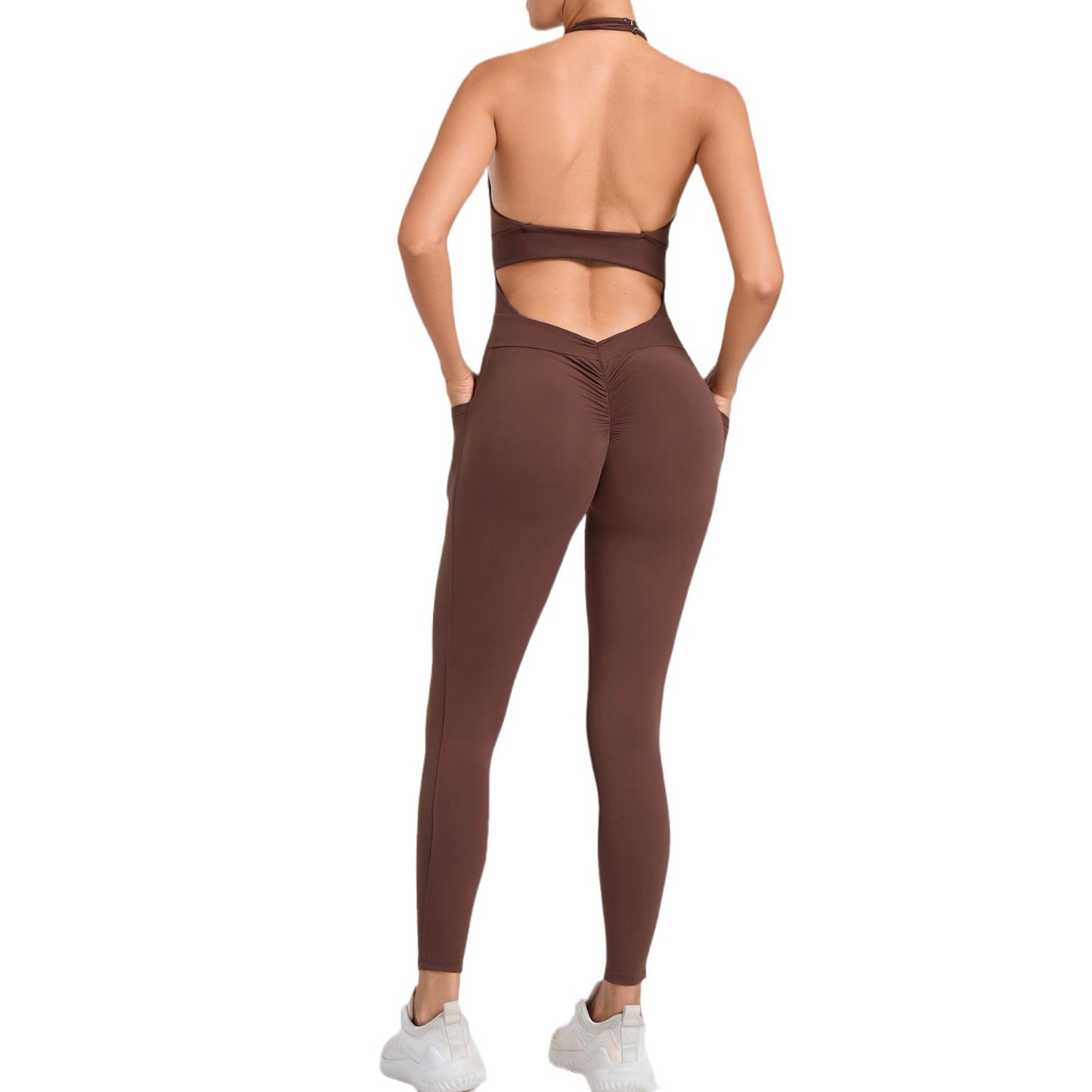 Halter Neck Side Pocket Jumpsuit