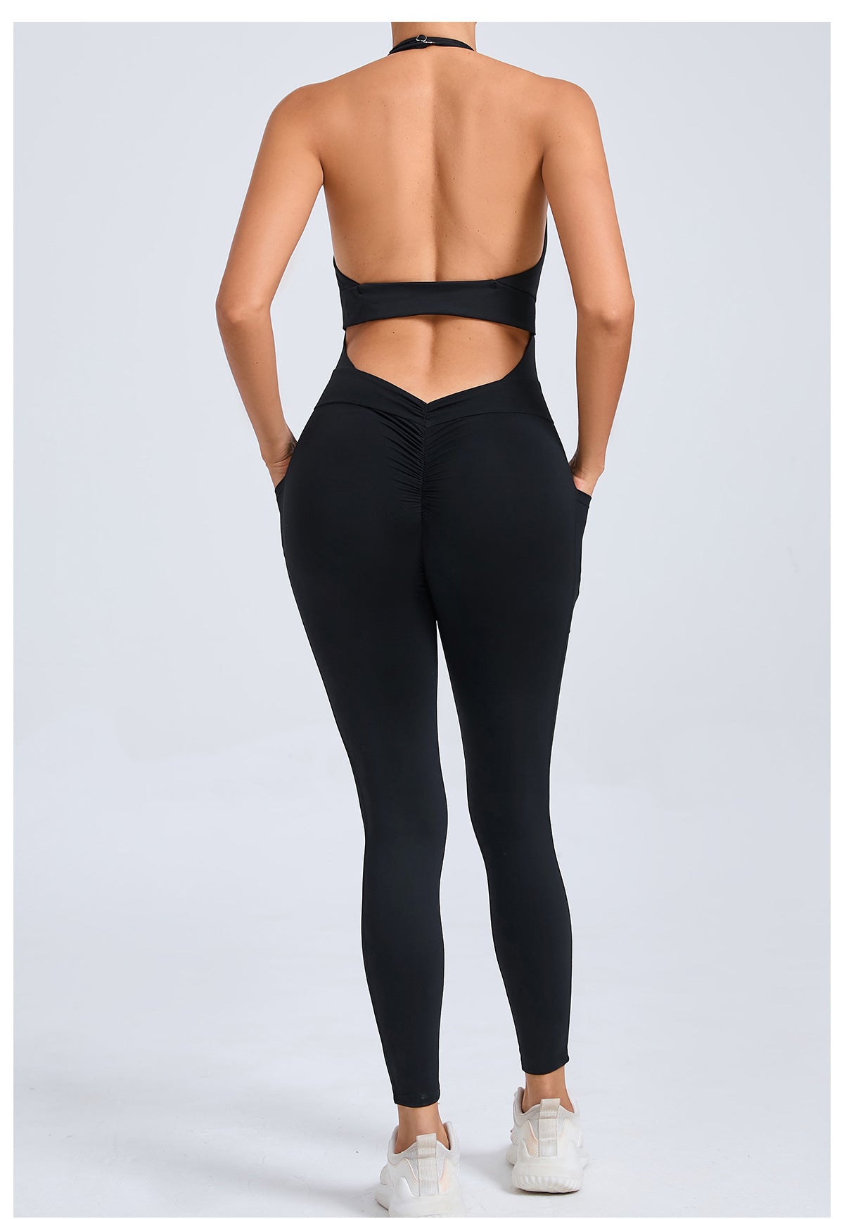 Halter Neck Side Pocket Jumpsuit