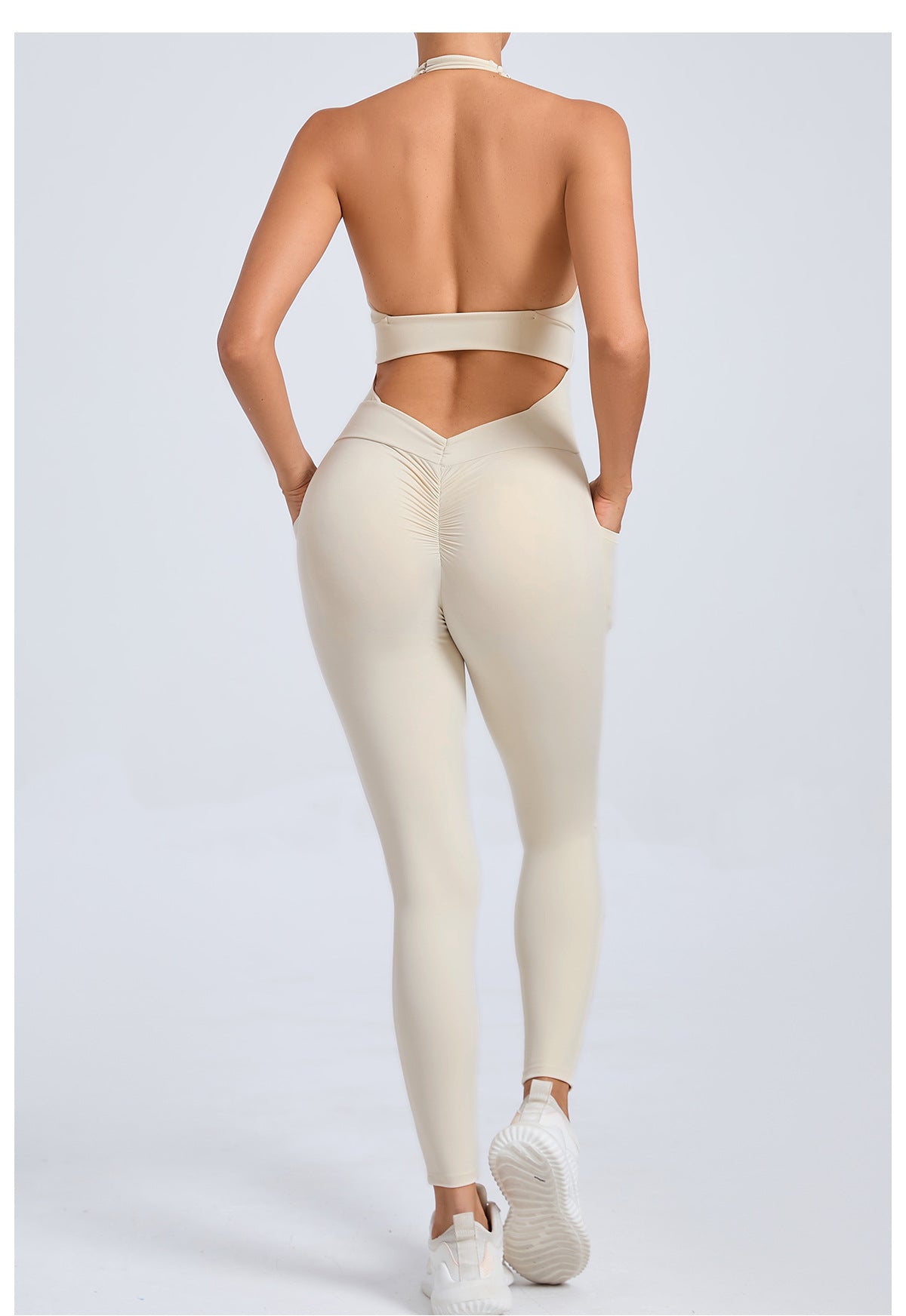 Halter Neck Side Pocket Jumpsuit