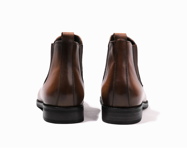 Men's British Vintage Handmade Chelsea Leather Boots