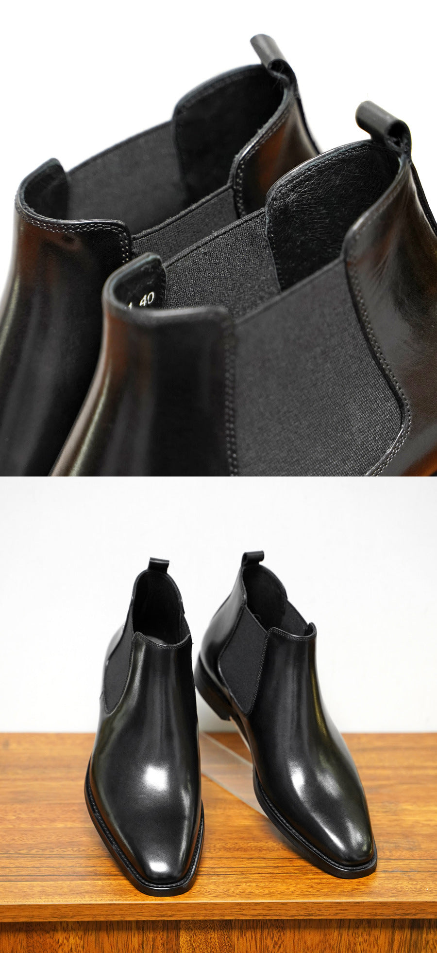 Men's British Vintage Handmade Chelsea Leather Boots