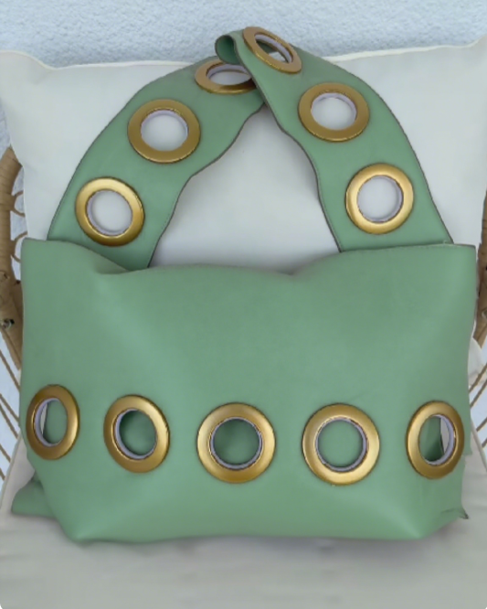 Metal Round Hole Shoulder Bag