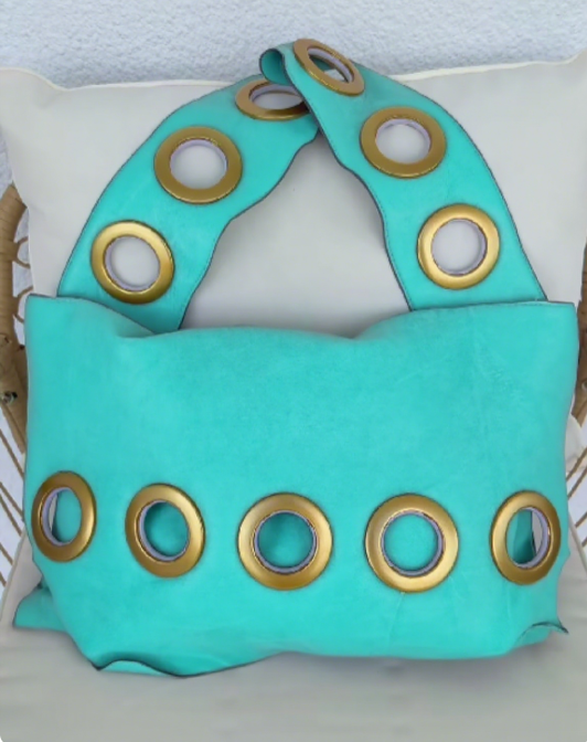 Metal Round Hole Shoulder Bag