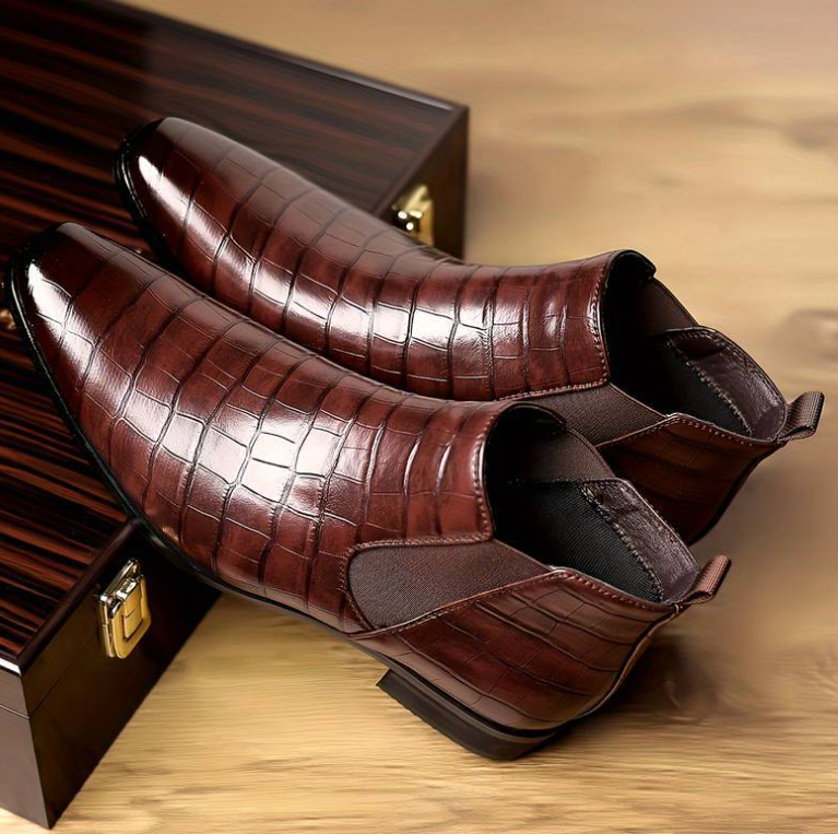 Men's Casual Ankle Chelsea Boots Leather Shoes