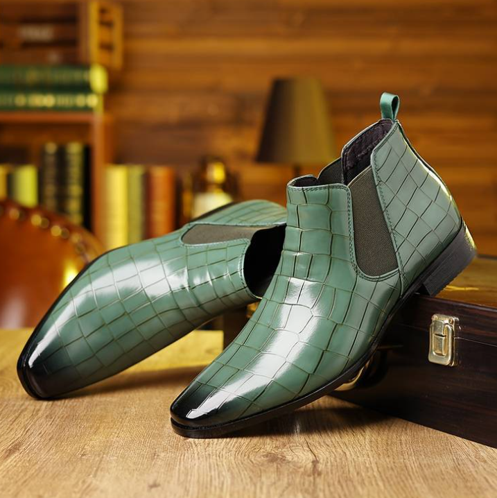 Men's Casual Ankle Chelsea Boots Leather Shoes