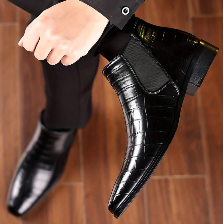 Men's Casual Ankle Chelsea Boots Leather Shoes