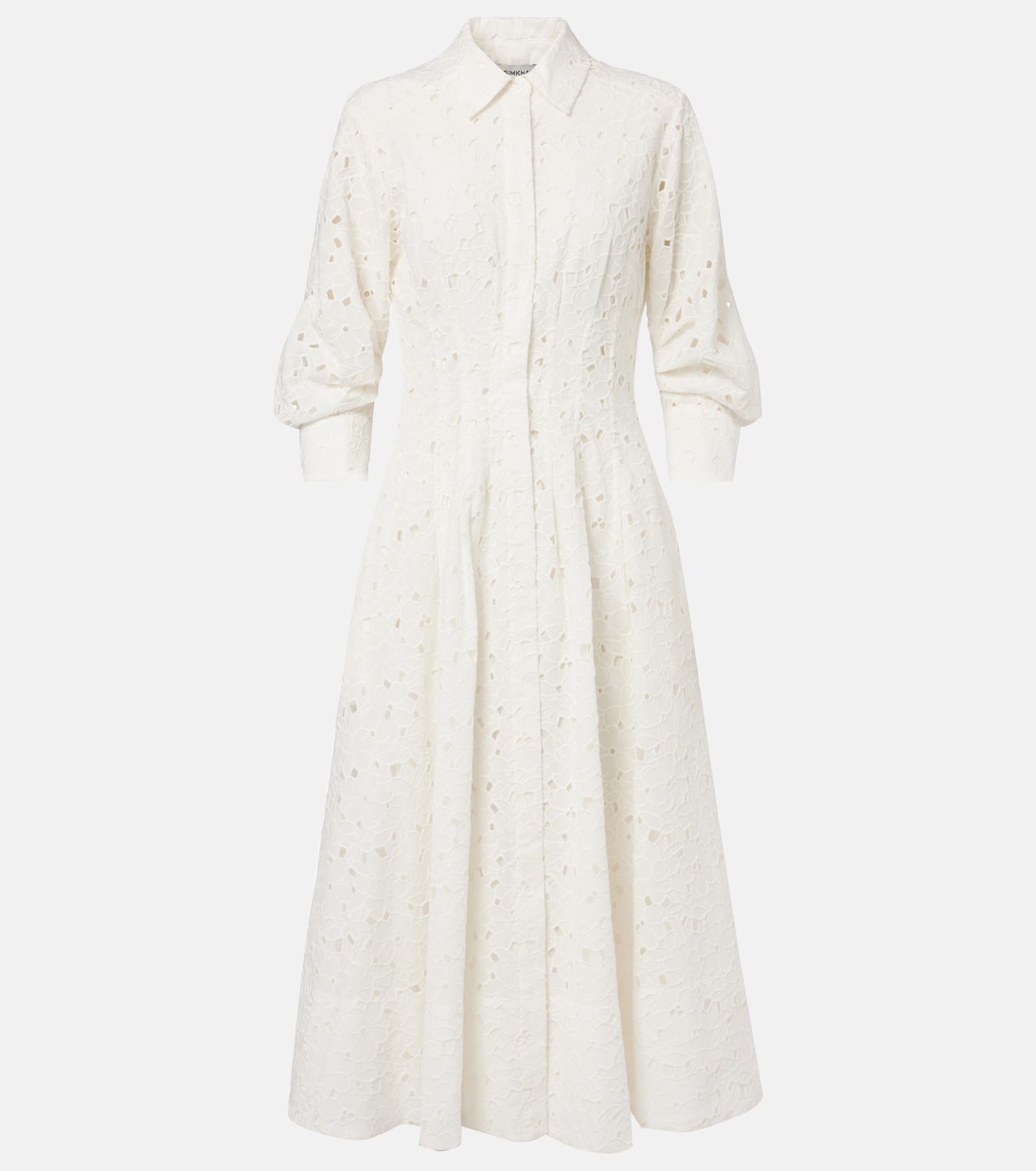 Jazz cotton broderie anglaise midi dress