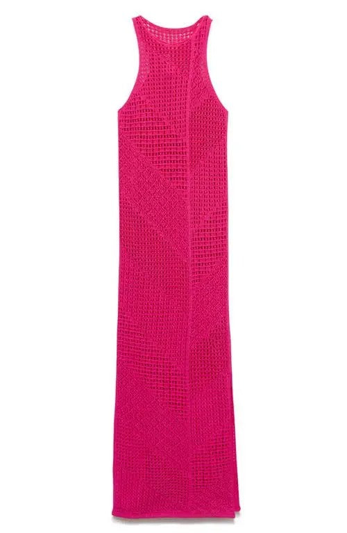 Open Stitch Maxi Cover-up Dress