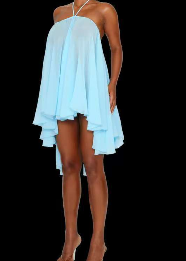 Sexy Halter Neck Loose Mini Dress