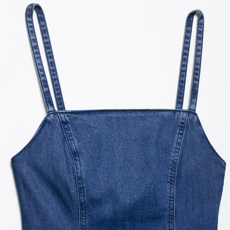 Denim Halter Dress