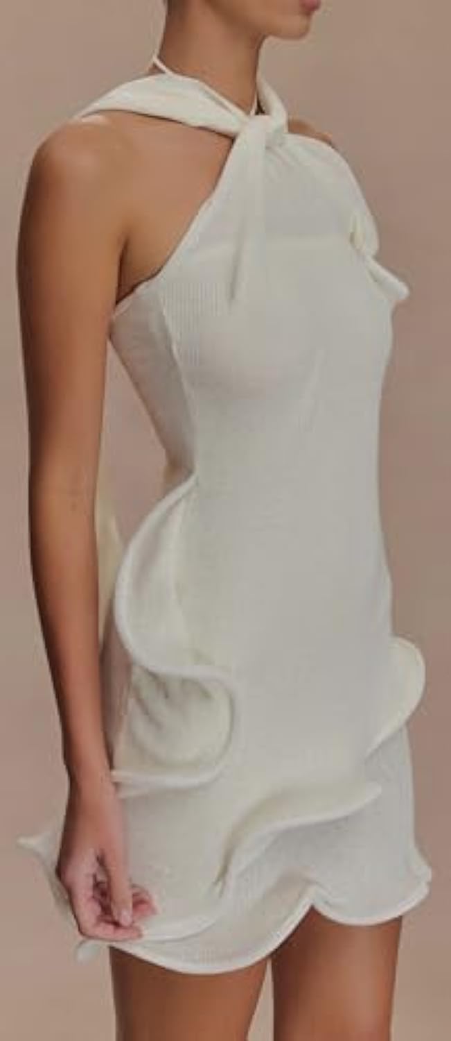 Halter Knit Mini Dress