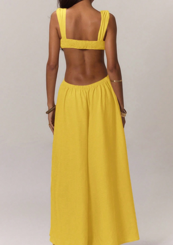 Trendy Lace-up Suspenders Jumpsuit
