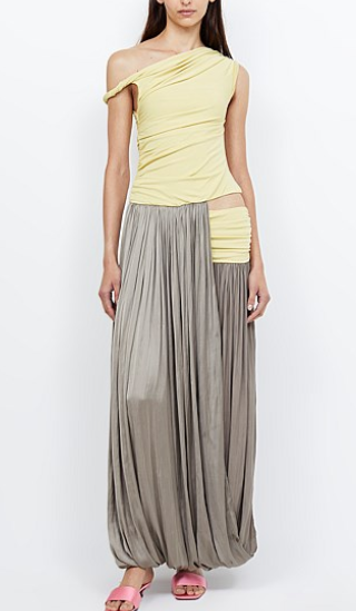 Slim-fit Off-shoulder Maxi Dress
