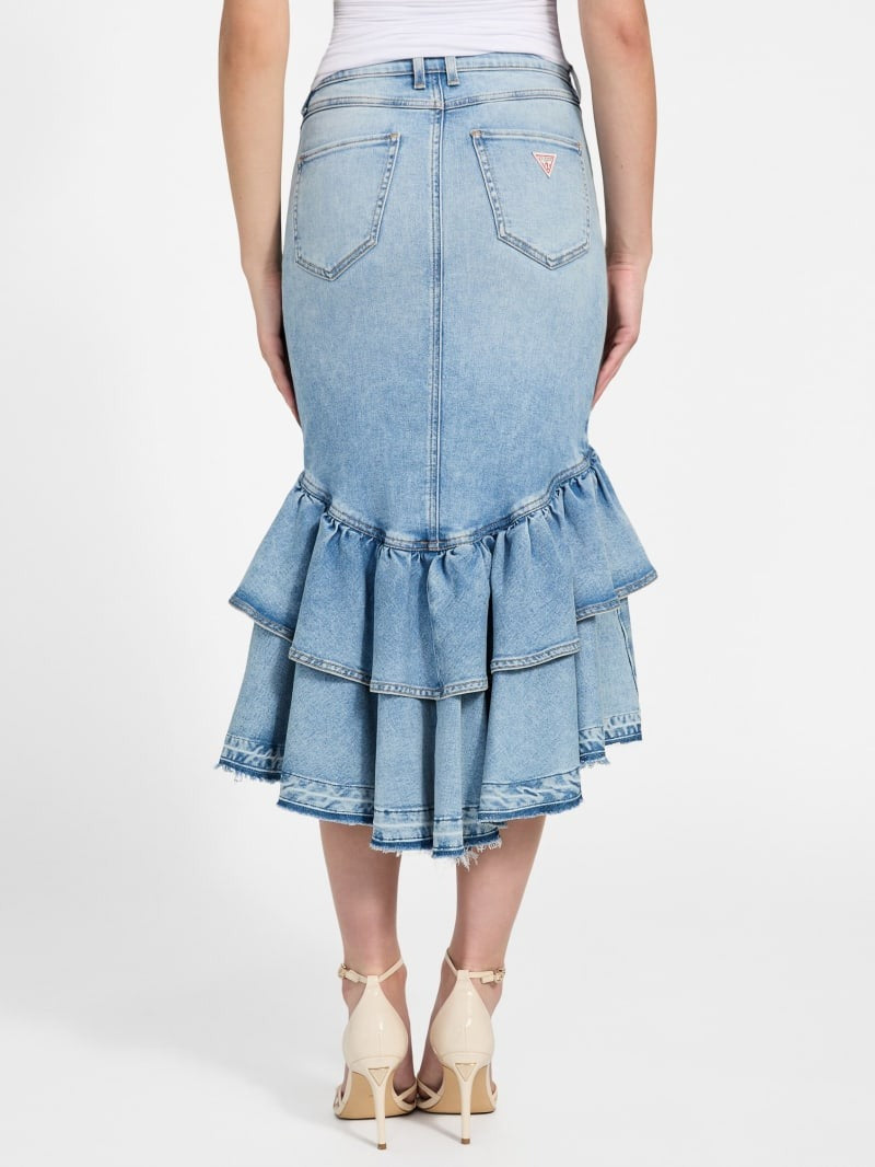 Denim High-Low Skirt