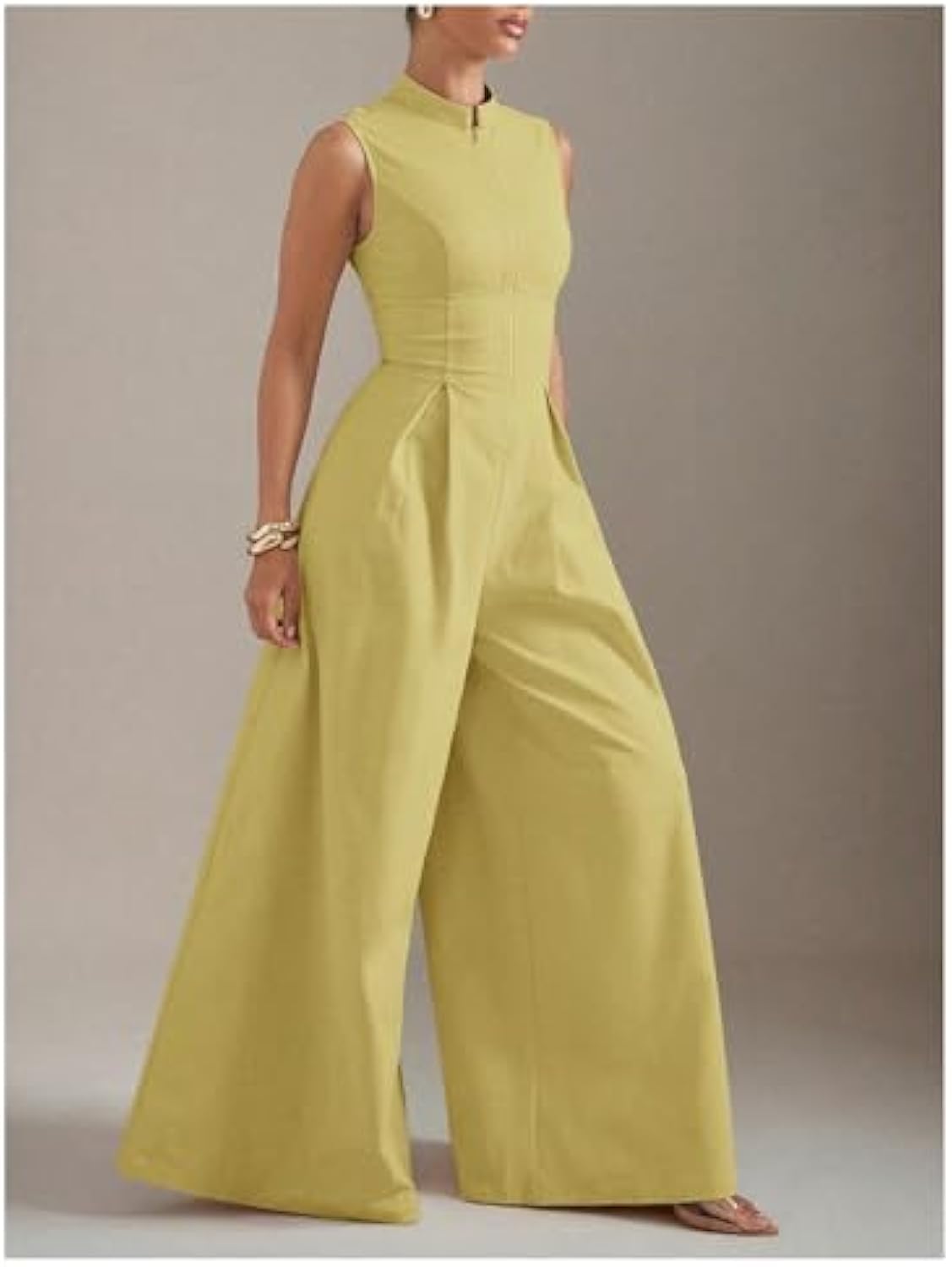 Women's High Waisted Wide Leg Jumpsuit