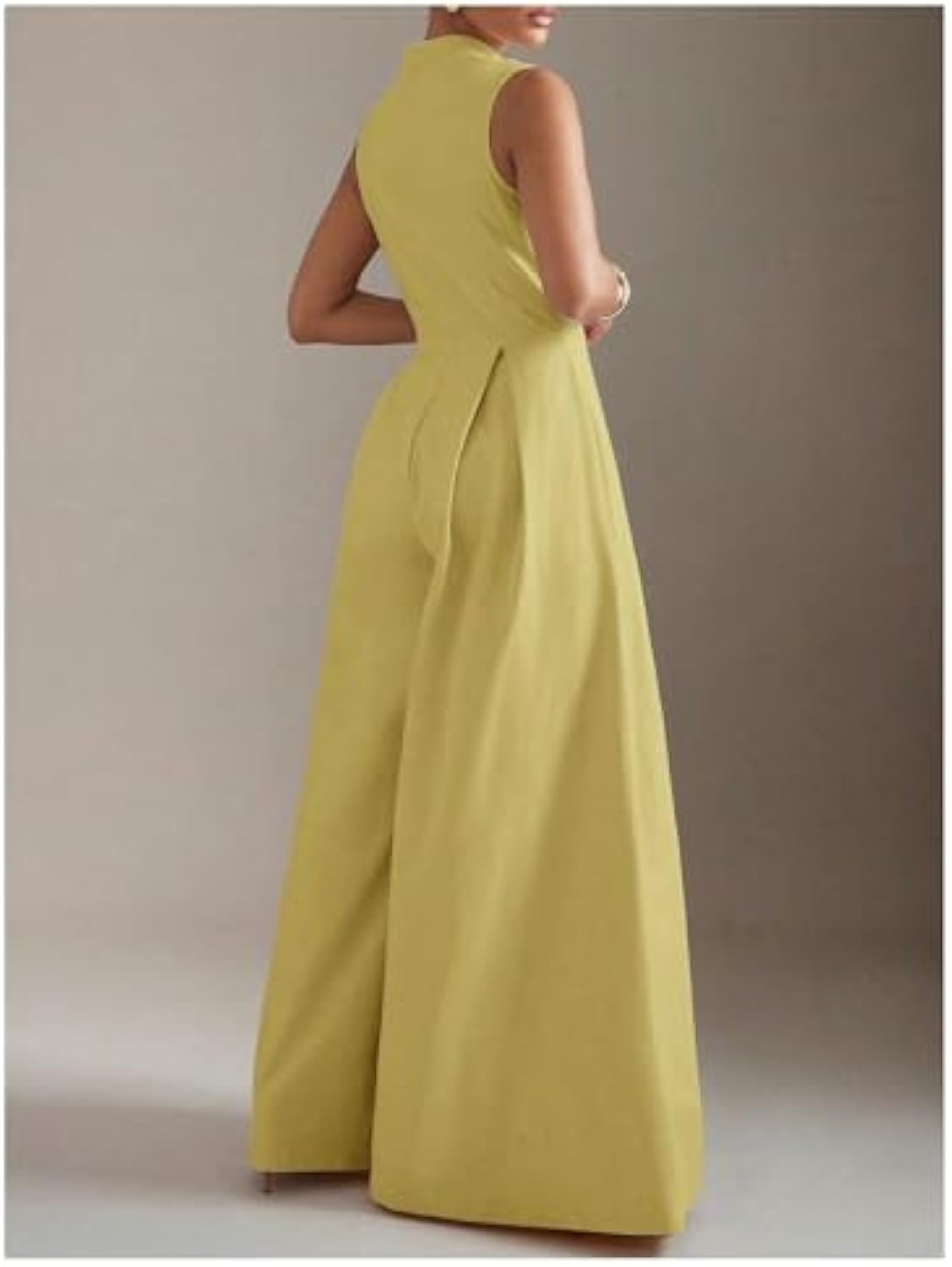 Women's High Waisted Wide Leg Jumpsuit