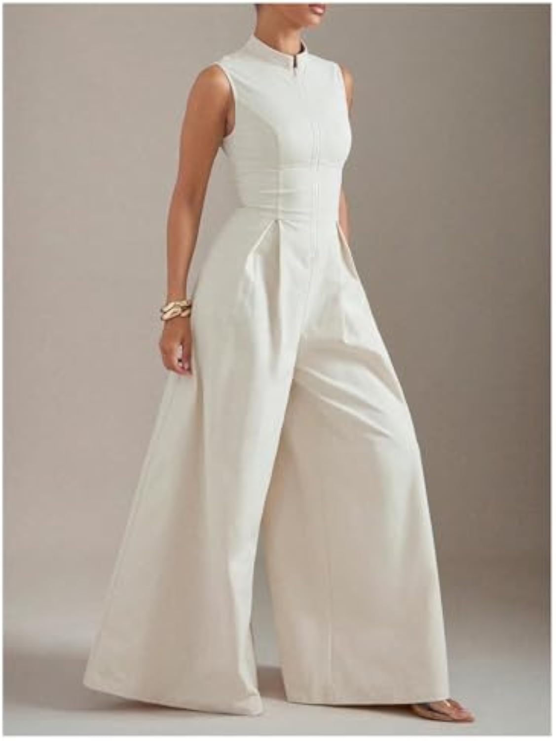 Women's High Waisted Wide Leg Jumpsuit
