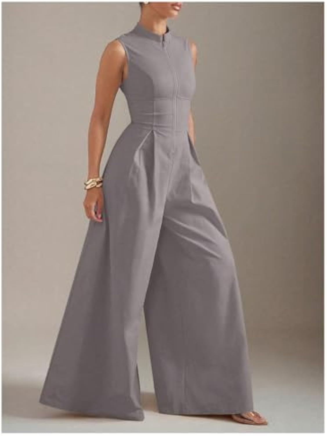 Women's High Waisted Wide Leg Jumpsuit