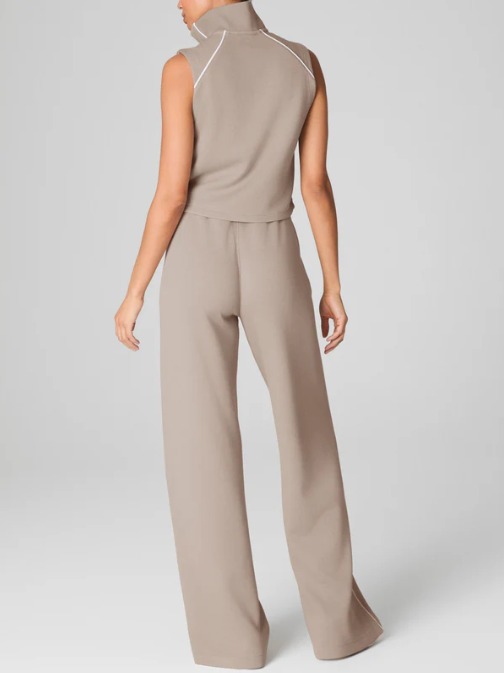 Sleeveless Mockneck Jumpsuit