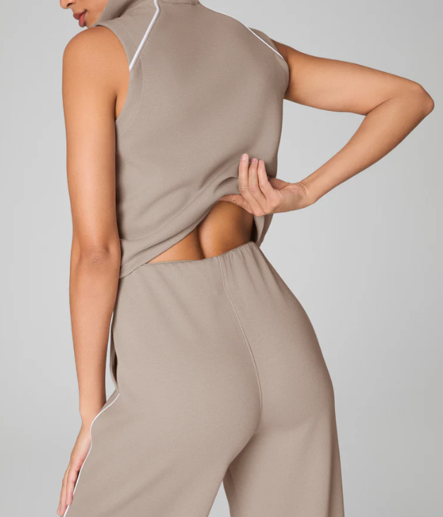Sleeveless Mockneck Jumpsuit