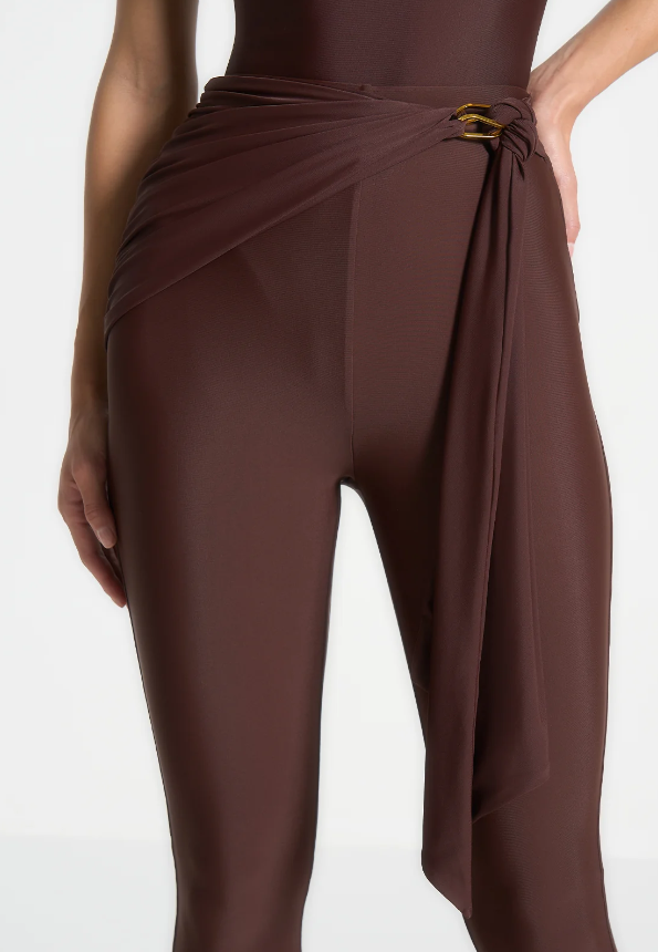 Draped Hardware Detail Leggings Jumpsuit