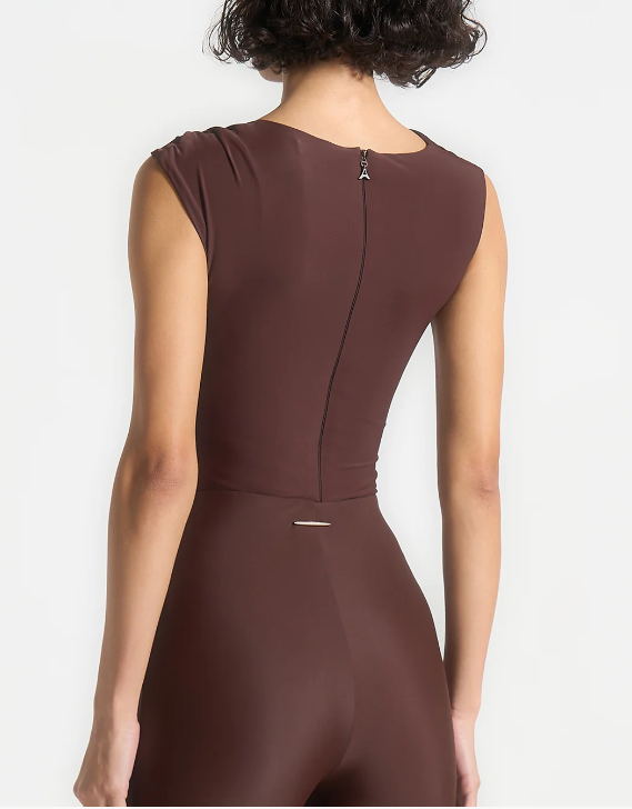 Draped Hardware Detail Leggings Jumpsuit