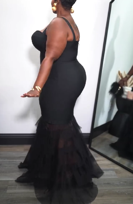 Sexy Fishtail Maxi Skirt With Mesh