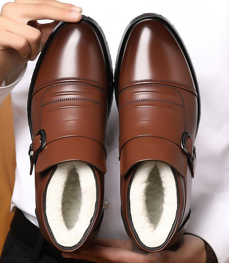 Men's Warm Casual PU Leather Shoes