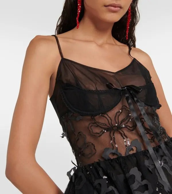 Black Bow Mini dress