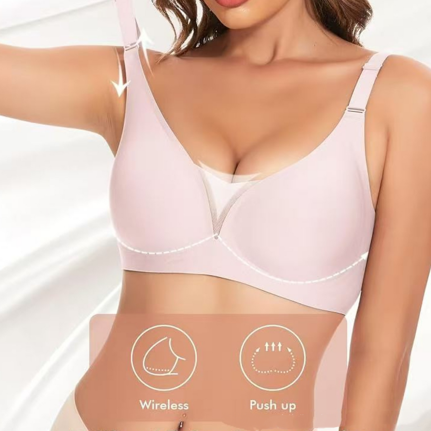 Mesh Deep V Everyday Comfy Bra