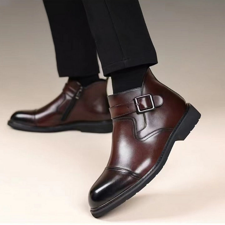 Men's Cowhide Warm Business Dress Boots