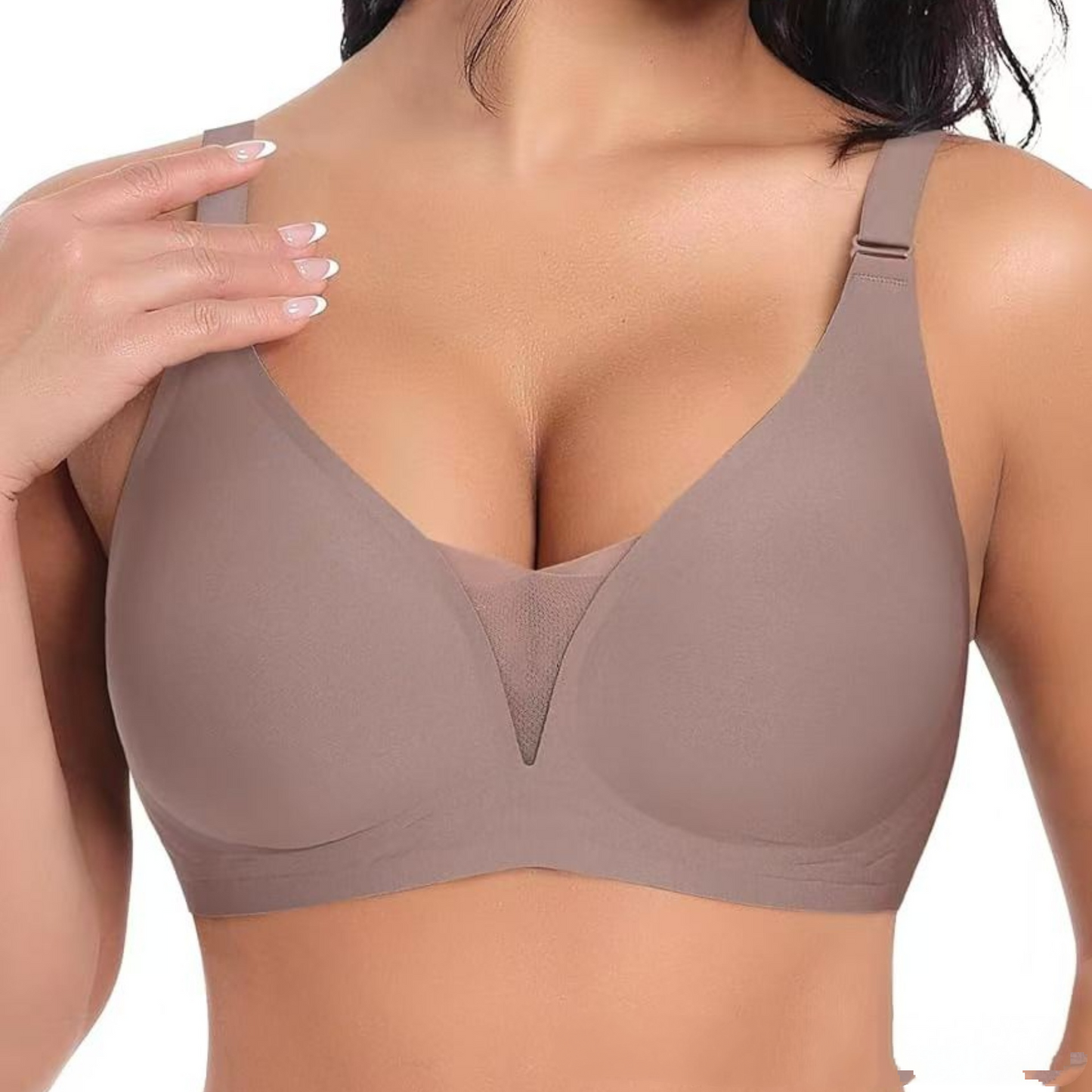 Mesh Deep V Everyday Comfy Bra