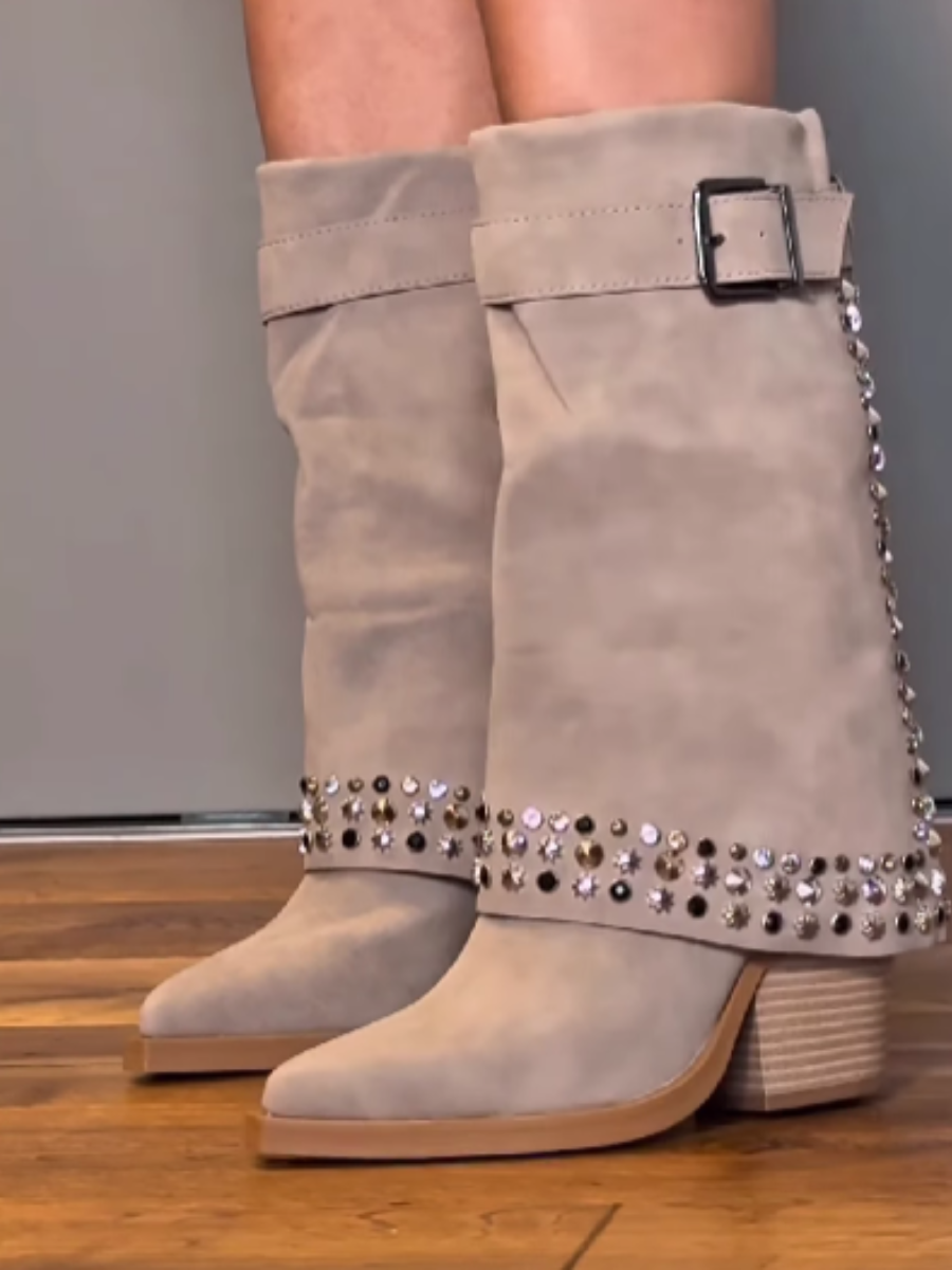 Rivet Design High Boots