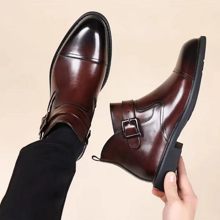 Men's Cowhide Warm Business Dress Boots