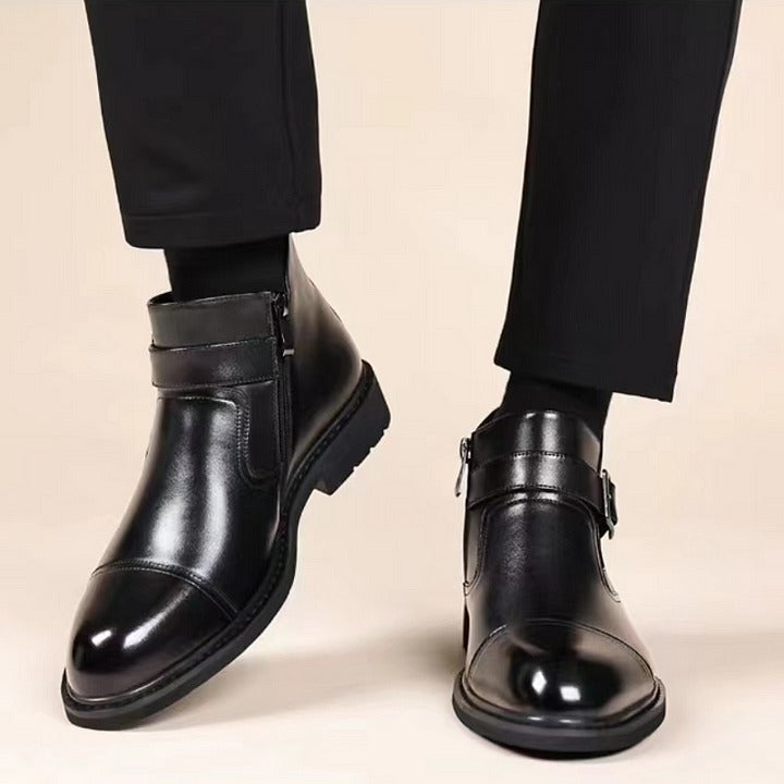 Men's Cowhide Warm Business Dress Boots