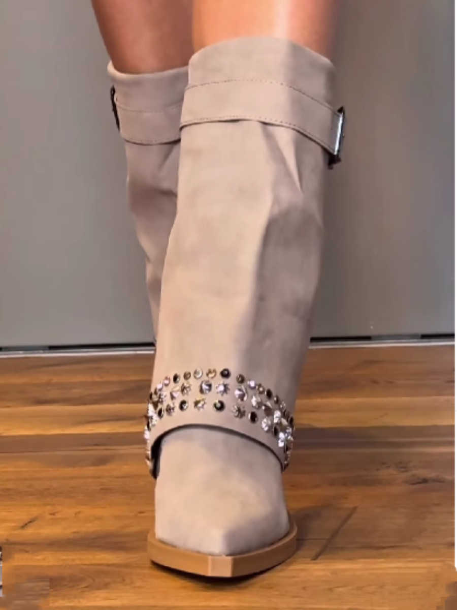 Rivet Design High Boots
