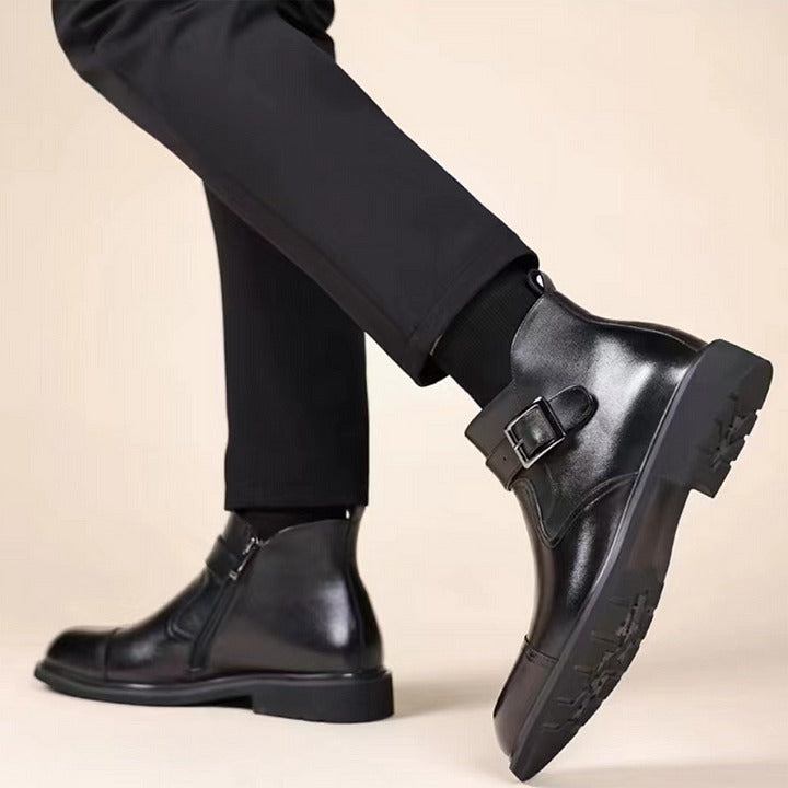Men's Cowhide Warm Business Dress Boots