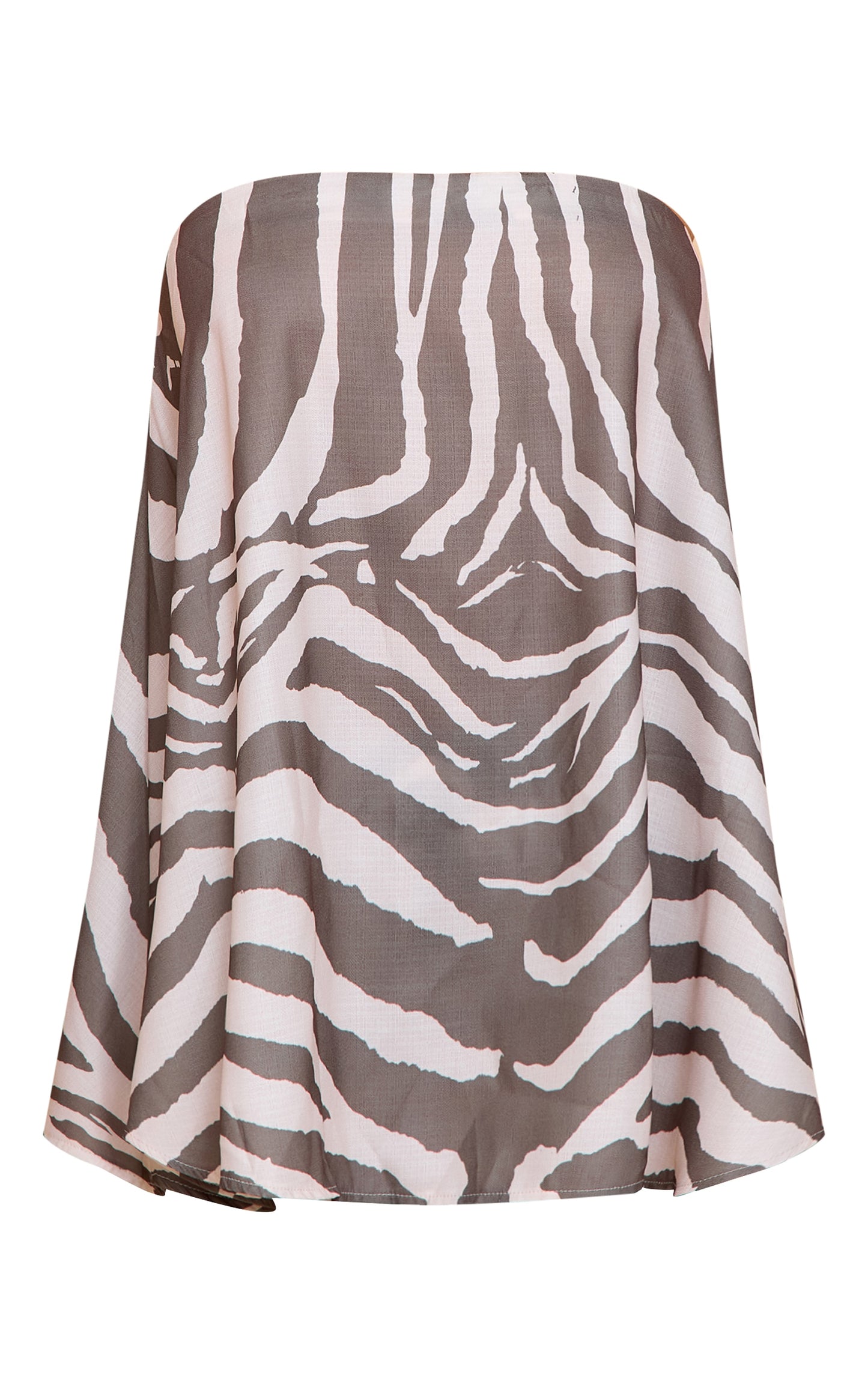 Brown Zebra Print Floaty Bandeau Top & Pant
