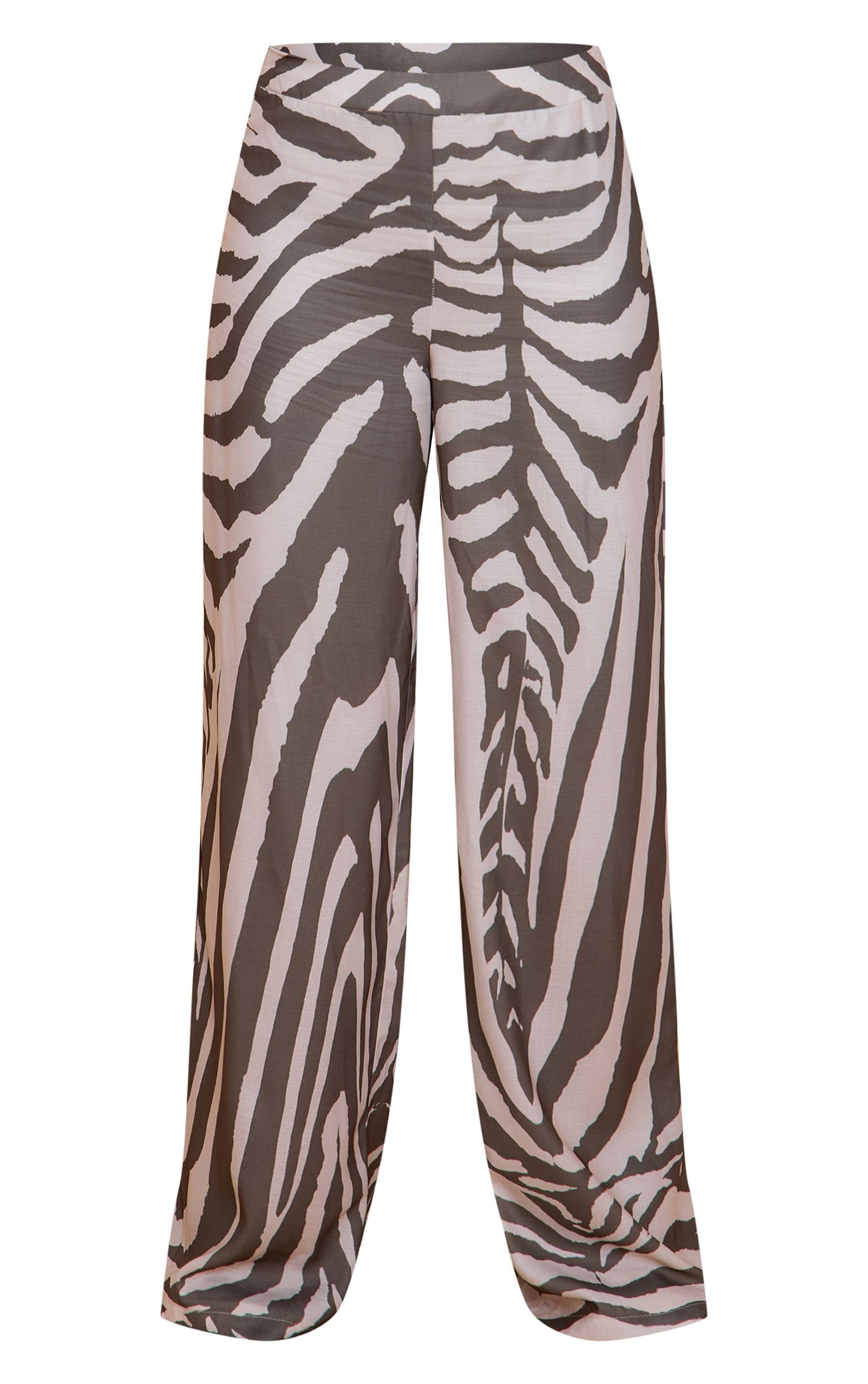 Brown Zebra Print Floaty Bandeau Top & Pant