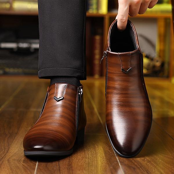 Men's Stylish Pointed Toe Side Zip Chelsea Boots