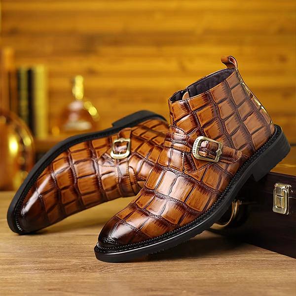 Men's Business Fashion Buckled Chelsea Boots
