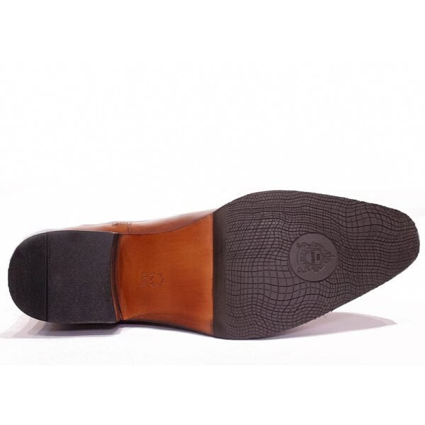 Men's Brown Leather Zip-Up Boots