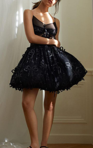 Black Bow Mini dress