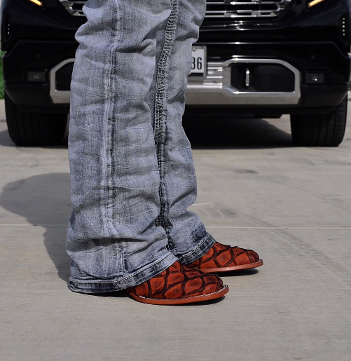 Men's Crocodile Print Western Boots