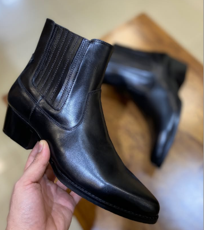 Men's Chelsea Pointed Toe Slip-on Short Boots