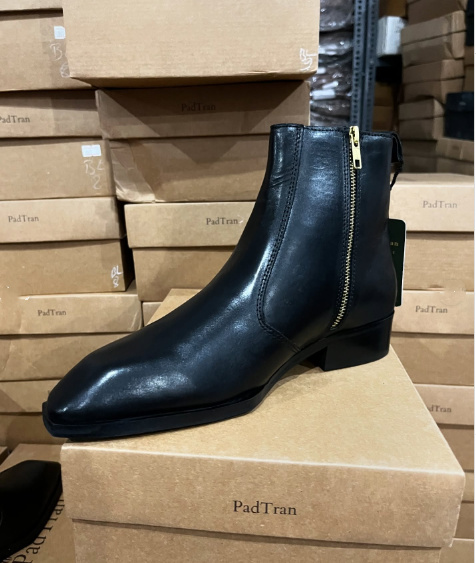 Men's Chelsea Slanted Square Toe Zip-Up Boots