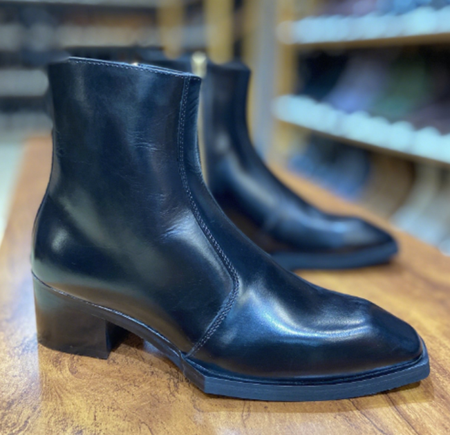 Men's Italian Handmade Leather Ankle Boots