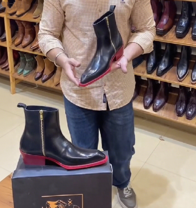 Men's Chelsea Twist-Toe Side Zipper Ankle Boots